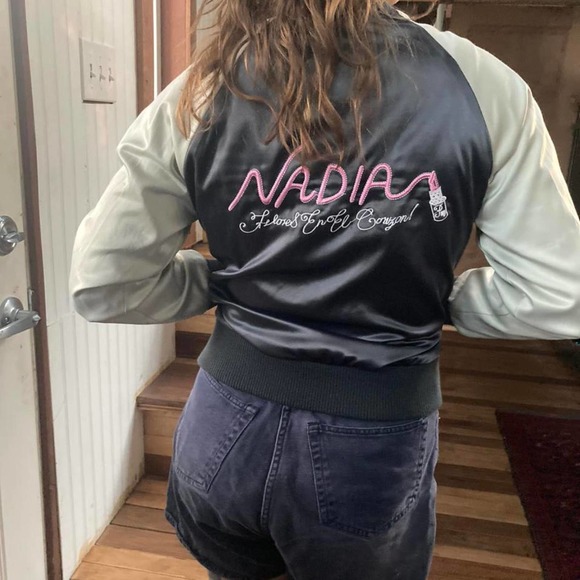 Silk kitty cat bomber jacket from Japan - Picture 3 of 4